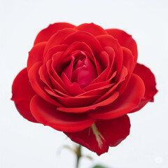Vibrant Red Rose Close-Up A Stunning Floral Photograph