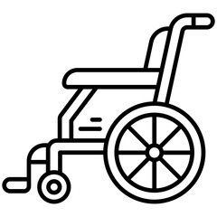 Wheelchair Line Icon