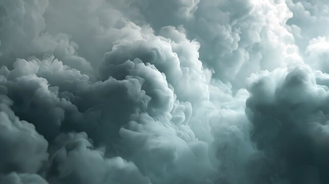 Ethereal dry ice mist blending with gradient light, evoking a serene and mysterious ambiance