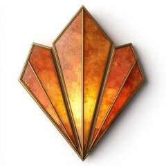 Elegant Geometric Design with Warm Tones and Luxurious Finish
