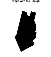 Tonge with the Haulgh (England) blank outline map