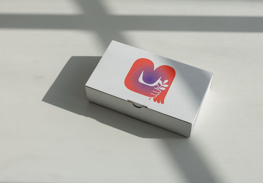 Simple White Delivery Box Mockup
