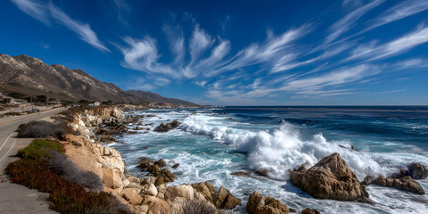 Fototapeta premium Scenic Coastal Highway Adventure