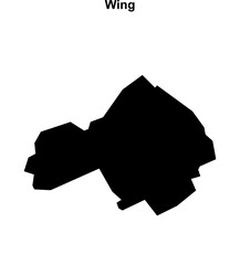 Wing (England) blank outline map