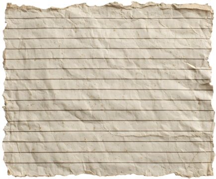 Aged Crumpled Lined Paper Texture Background Vintage Grunge Brown Beige Cream Antique Note Paper Sheet  Writing Material Design Element Old Paper worn style diary rustic shabby    