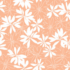 Seamless pattern with beautiful plants perfect for textiles,
