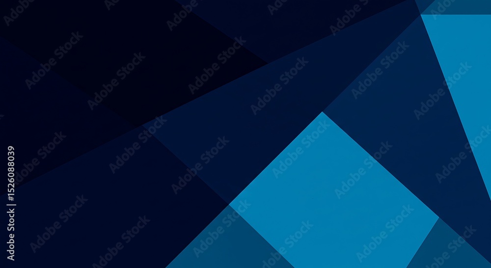 Poster abstract dark geometric blue angular pattern
