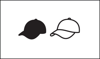 Hat vector outline and silhouette design