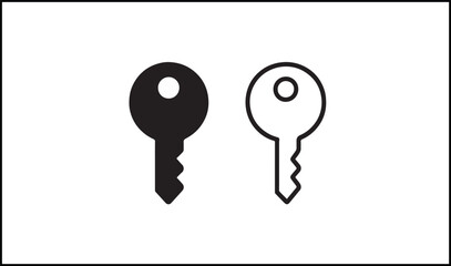 Key vector outline and silhouette design