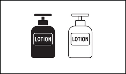 Lotion vector outline and silhouette design