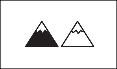 Mountain vector outline and silhouette design
