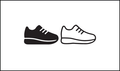 Shoe vector outline and silhouette design