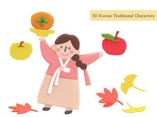 Korea Chuseok illustration