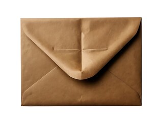 Large A4 blank brown envelope isolated on white background