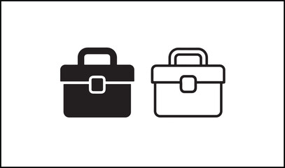 Toolbox vector outline and silhouette design