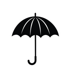 Autumn umbrella vector silhouette