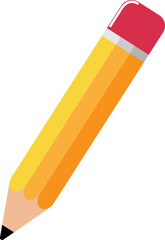 vector illustration of yellow pencil