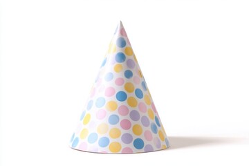 Fototapeta premium Party hat with colorful polka dots