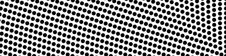 Geometrical dot pattern background - abstract monochrome vector graphic from dots