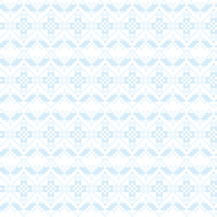 Pastels Snowflakes Fair Isle Seamless Pattern Design
