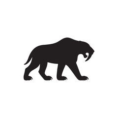 Obraz premium a sabretooth tiger silhouette