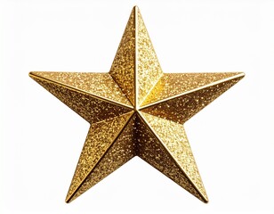 Obraz premium golden star isolated on white background