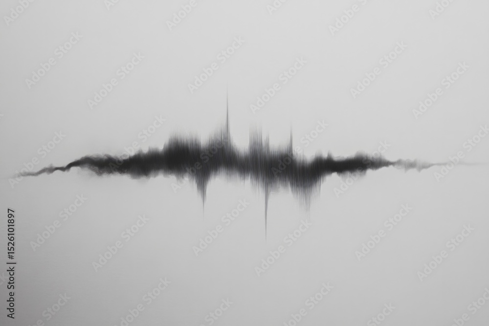 Poster minimalistic representation of sound waves, showcasing dynamic a