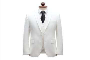 White suit and tie on mannequin