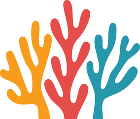 colorful coral sea vector illustration