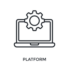 Platform Icon Outline Style. Vector Illustration For Graphic Design