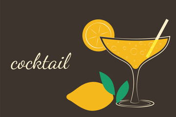 lemon cocktail background