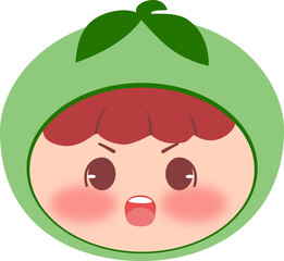 Cute Head Melon Shouting
