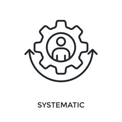 Systematic Icon Outline Style. Vector Illustration For Graphic Design
