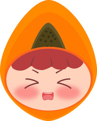 Cute Head Papaya Scared