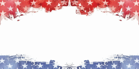 American Flag: A vibrant and artistic representation of the American flag, with red and blue brushstrokes adorned with white stars.