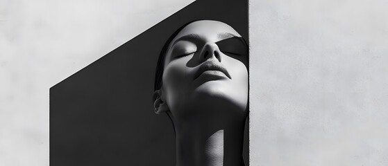 A striking contrast of modern design and human form, this image captures the essence of beauty and architecture, highlighting the interplay between art and culture.