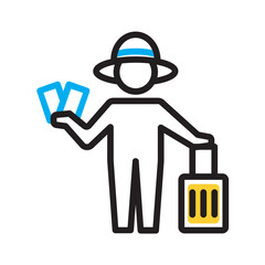 Vector multi color icon for Vacationer