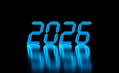 New Year 2026 Creative Design Concept - 3D Rendered Image
