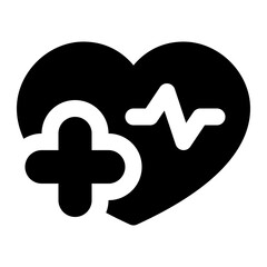 healthcare black glyph icon.