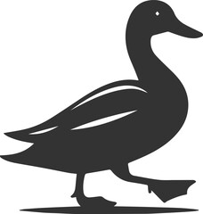 Bird silhouette of a duck vector illustration