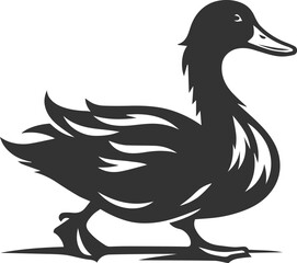 Bird silhouette of a duck vector illustration
