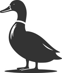 Bird silhouette of a duck vector illustration