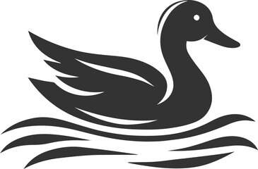 Bird silhouette of a duck vector illustration
