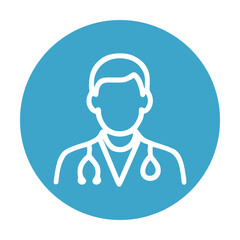 Medical icon of a healthcare provider. Icon symbol illustration