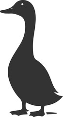 Bird silhouette of a duck vector illustration