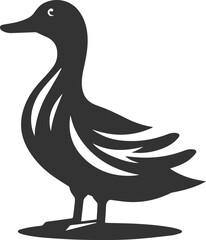 Bird silhouette of a duck vector illustration