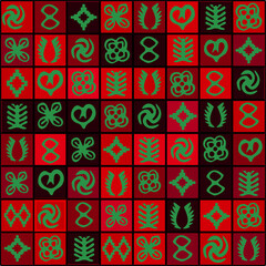 Colorful Seamless African-Inspired Geometric Pattern with Ethnic Motifs 3

