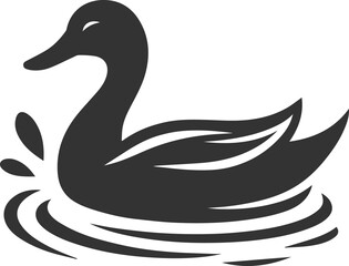 Bird silhouette of a duck vector illustration