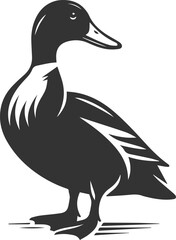 Bird silhouette of a duck vector illustration