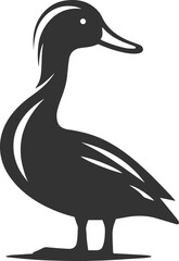 Bird silhouette of a duck vector illustration